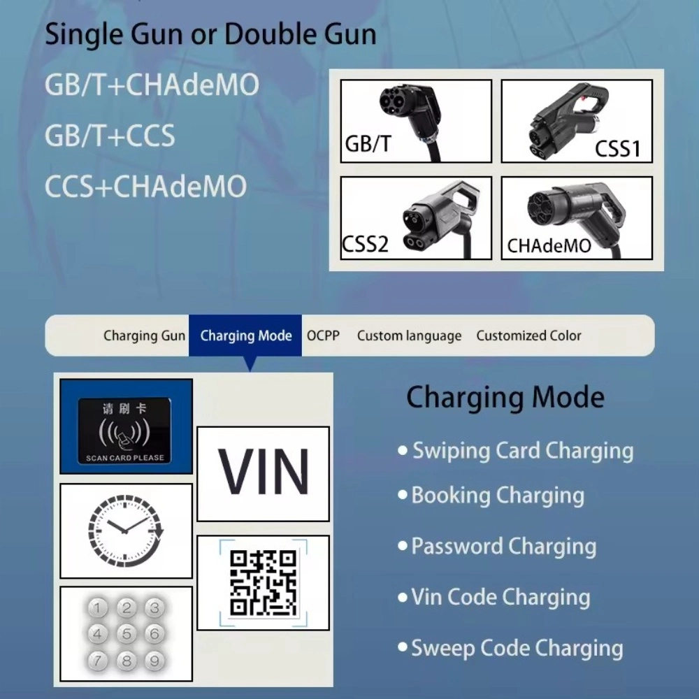 Commercial Smart Dual Gun CCS DC Electric Car EV Charger Station 30kw 40kw 60kw 120kw Fast EV Car Public Charging Station