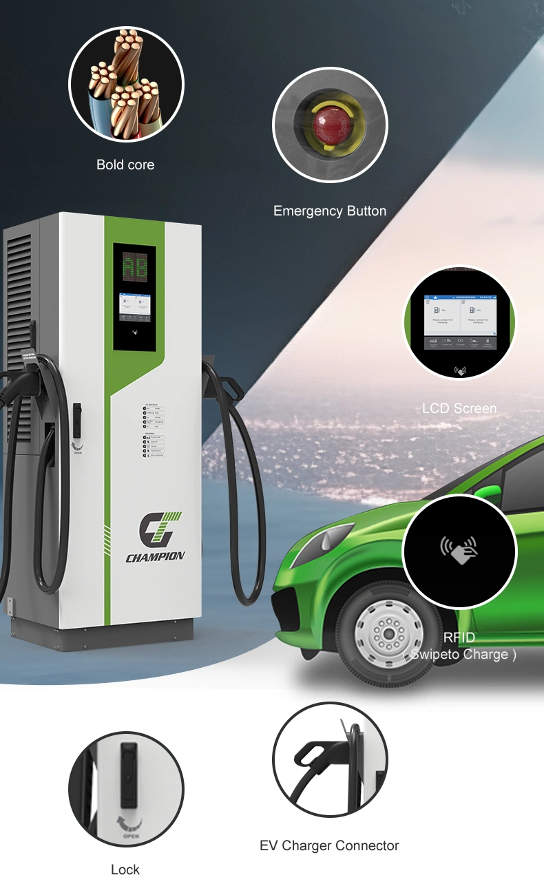 CCS 2 Fast EV Charger Manufacturer 60kw 120kw 150kw Commercial Electric Vehicle Charging Station