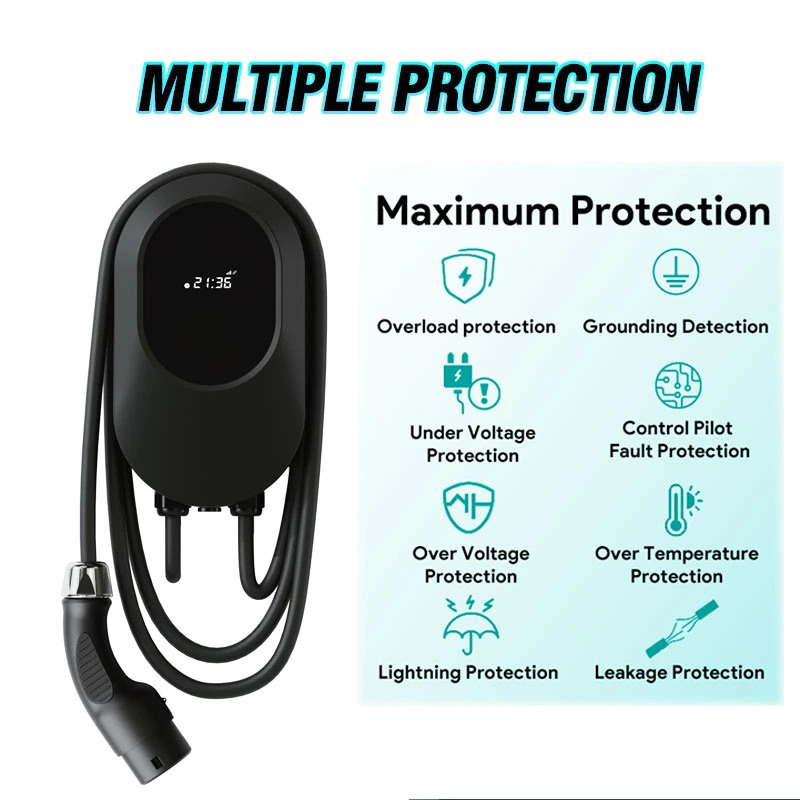 3 Phase 22kw EV Charging Pile 32A Type 2 Wallbox EV Charger for Electric Vehicle