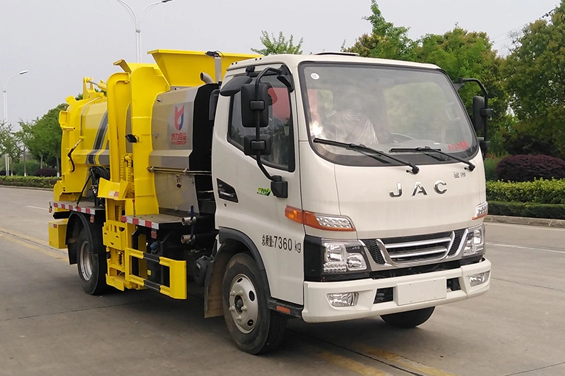 All-Closed Rear Loading Kitchen Garbage/Waste Collection Truck/Vehicle with Bin Tipper and Dumping