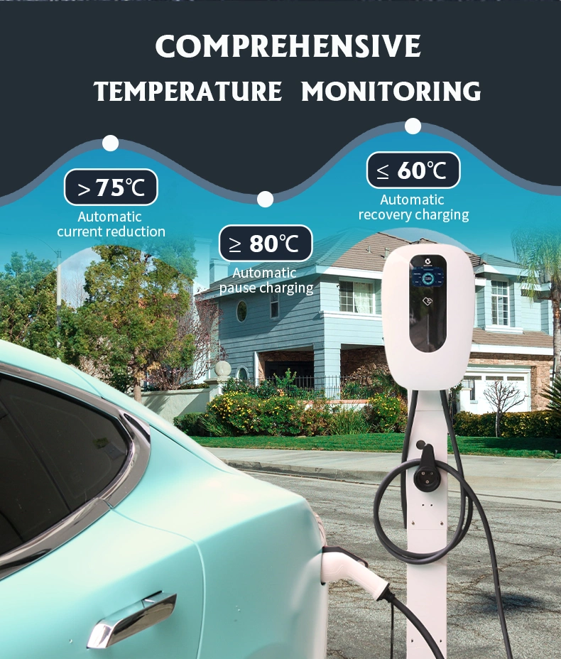 RFID Card/APP Slow Charging Station Green Science 7kw EV Charger WiFi