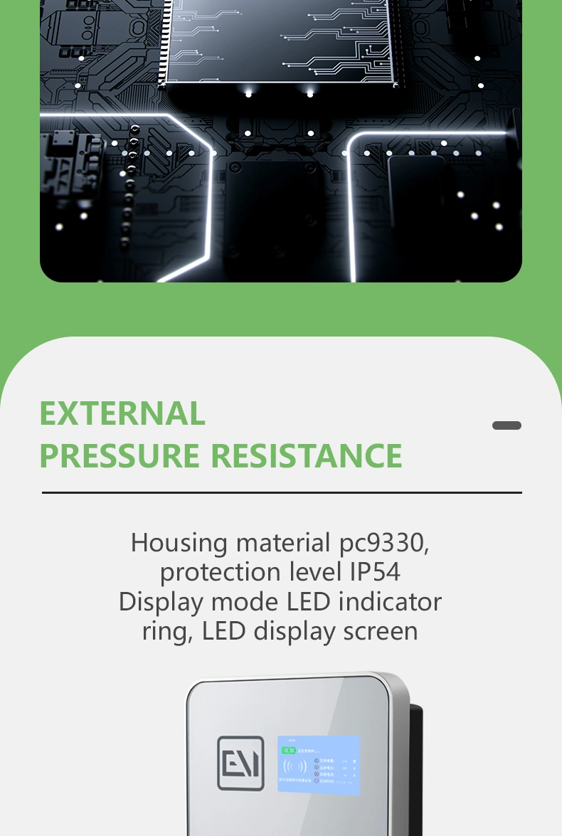 Screen Display Charging Station 7kw 11kw 22kw Card Swiping Start with CE Certificate