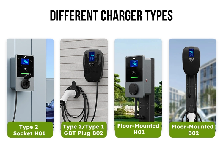 EV Charger Station 7kw EV Charger IP65 Outdoor Installation