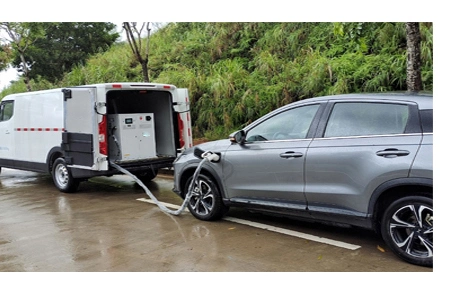 Highway Roadside Rescue Electric Car Charger Mobile Emergency Fast DC EV Charging Station 30kwh 65kwh 132kwh