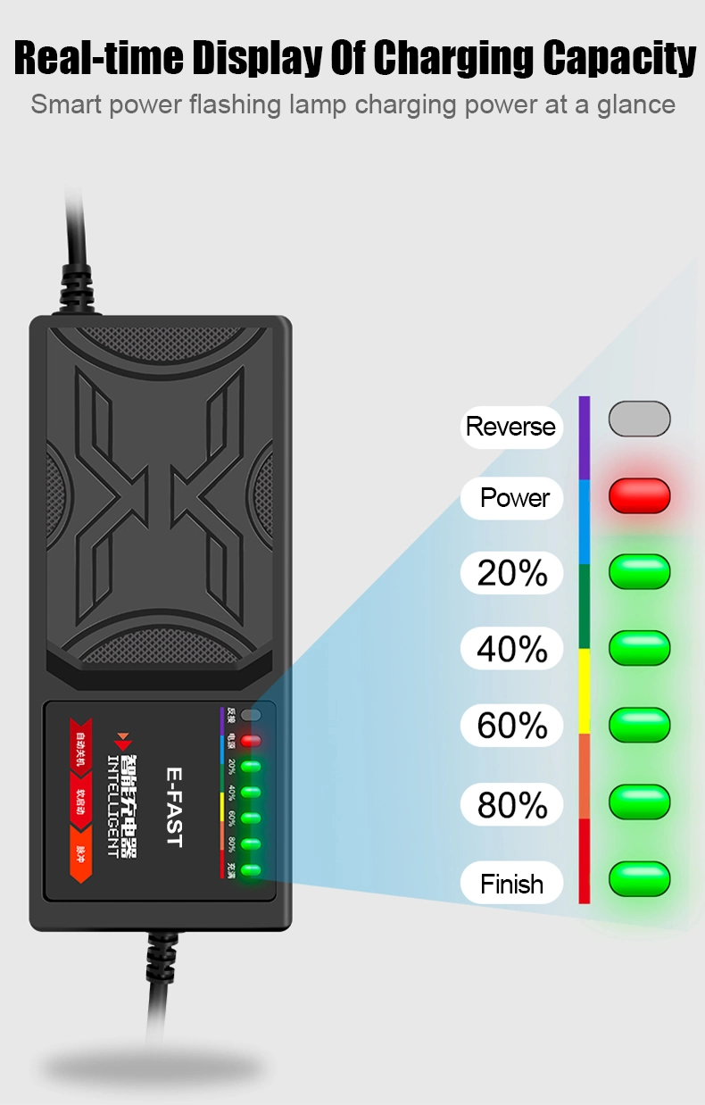 Hot Sale Motorcycle Automobile 60V40ah Lead Acid Battery Charger