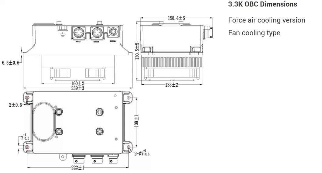 99-40 Battery Chargers Rated 3.3kw 72V for Electric Tractor