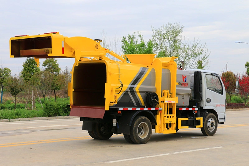 All-Closed Rear Loading Kitchen Garbage/Waste Collection Truck/Vehicle with Bin Tipper and Dumping