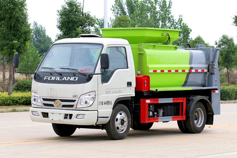 All-Closed Rear Loading Kitchen Garbage/Waste Collection Truck/Vehicle with Bin Tipper and Dumping