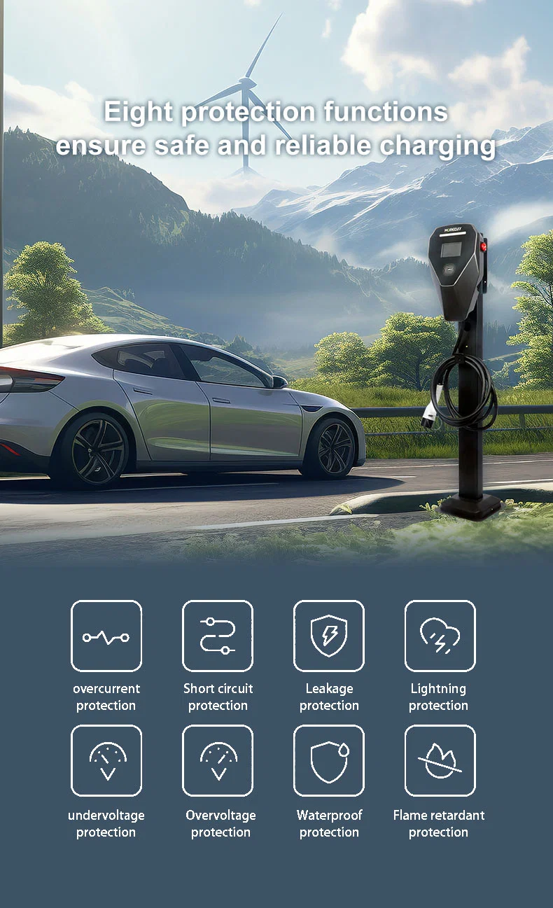 IP65 Waterproof Electric Vehicle Smart Home European Type 2 Car EV Charging Station 7kw 11kw 22kw 32A EV Charger Wallbox