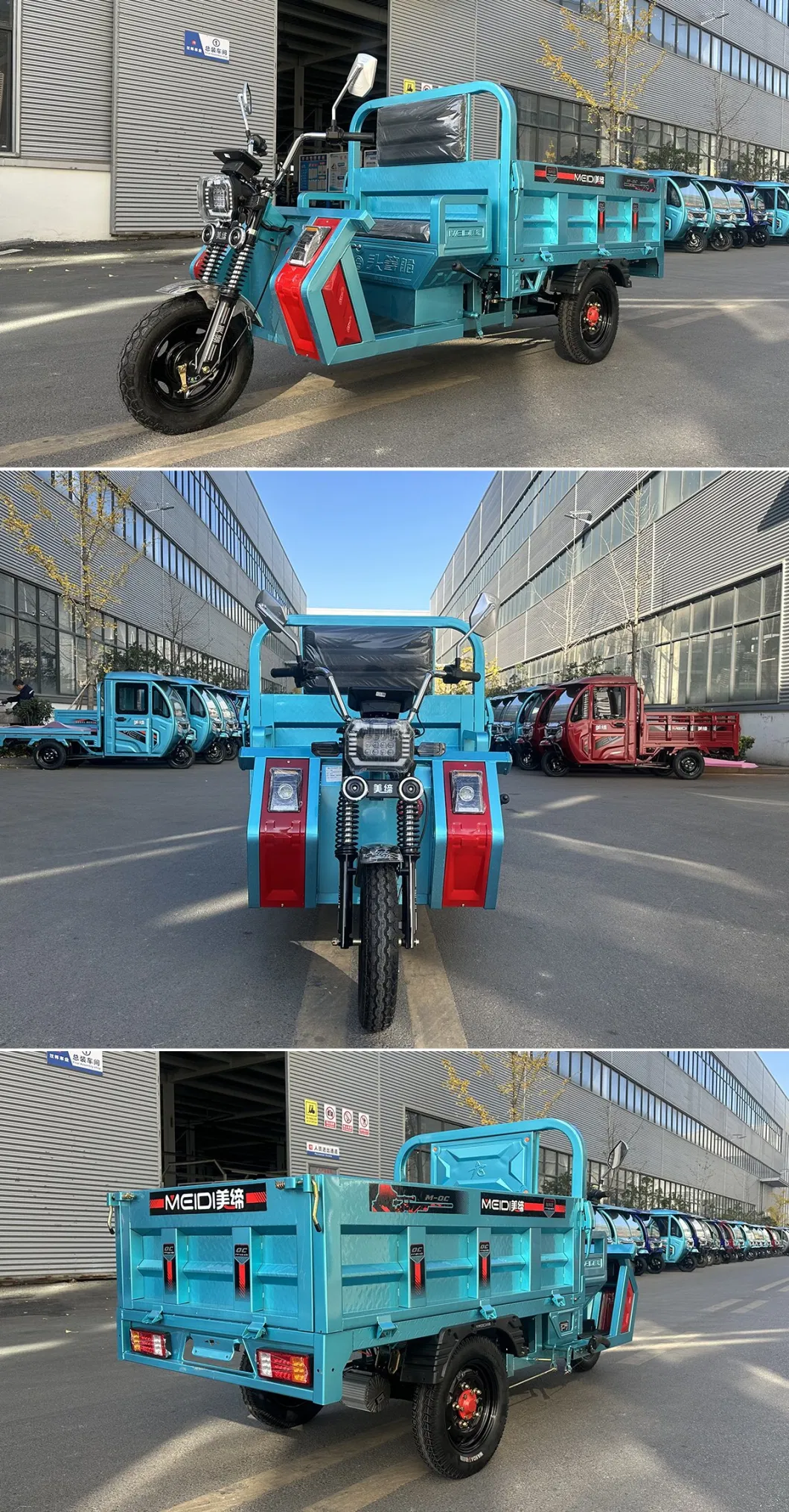 Meidi 1800W Motor 1000kg Loading Capacity Adult Cargo Electric Tricycle Vehicle