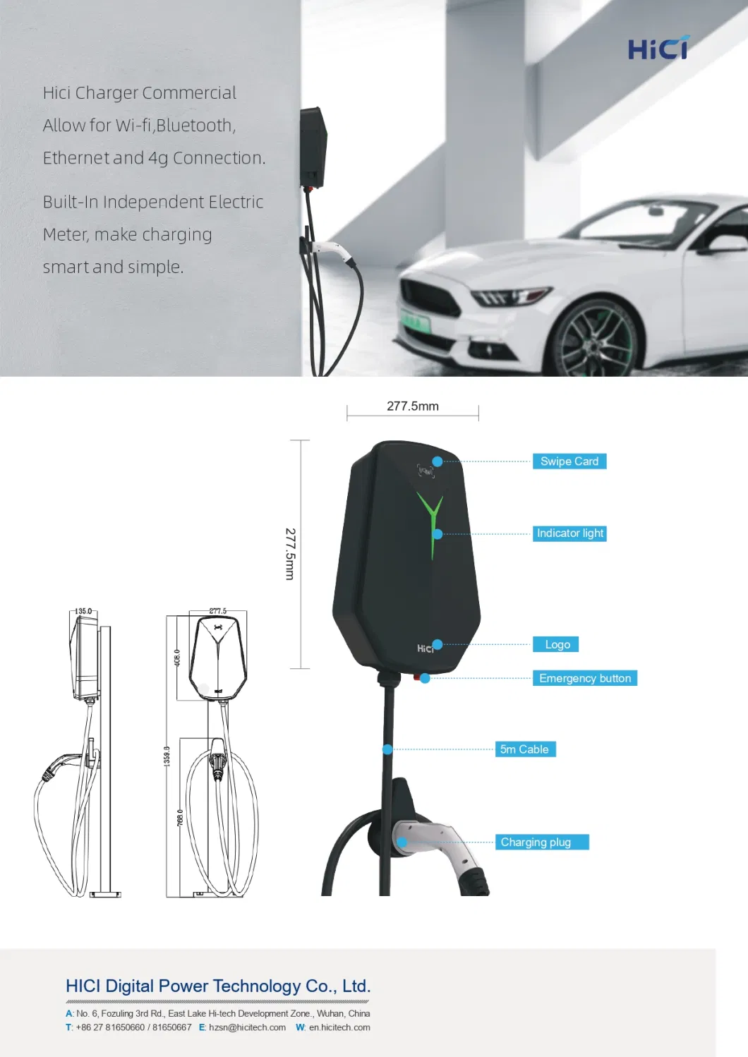 Home Smart AC EV Charger 22kw 32A Type2