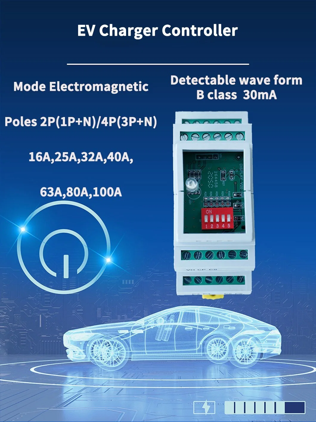 EPC Electrical Controller with Rcmu for Mode3 Level2 EV Car Charging Station