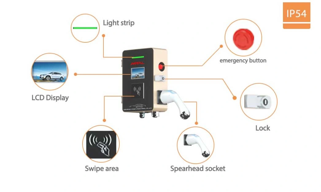 Electric Car Power Supply Home AC 7kw Charging Station