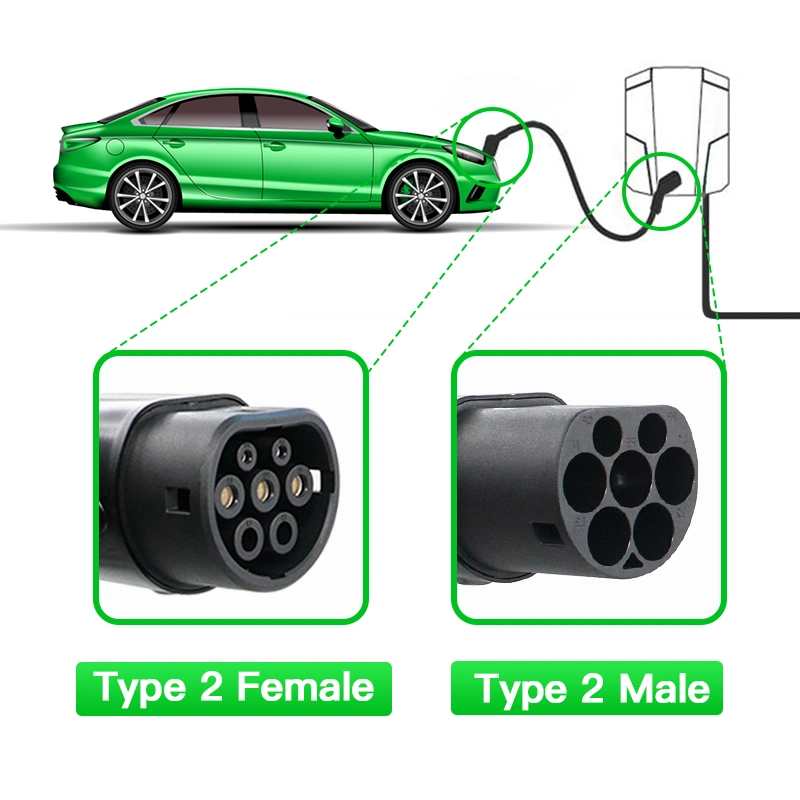 16A/32A/Single Phase/Three Phase Electric Vehicle Charger 16A 11kw EV Charging Connector Cable