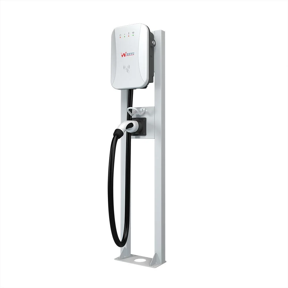 Weeyu 32A 3phase Evse Electric Vehicle Wallbox EV Home Charger IEC62196-2 Wallbox EV Charger Level 2 with Type 2 Socket