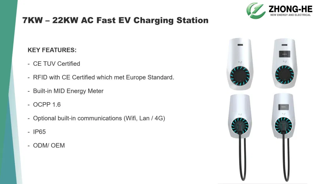 2024 CE/TUV 7kw11kw22kw AC EV Charger Wallbox Car Charging Station