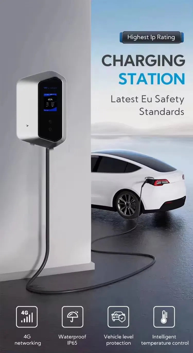 EV Charging Station 11kw Type 2 APP Electric Car Charger Wallbox with 32A Rated Current Output Power Options of 7kw 22kw