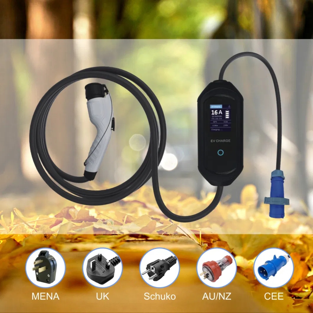 Ee S&T Top-Rated Efficient and Handy Low Power Portable AC Electric Car EV Charger 16A 3.5kw with CE Certification