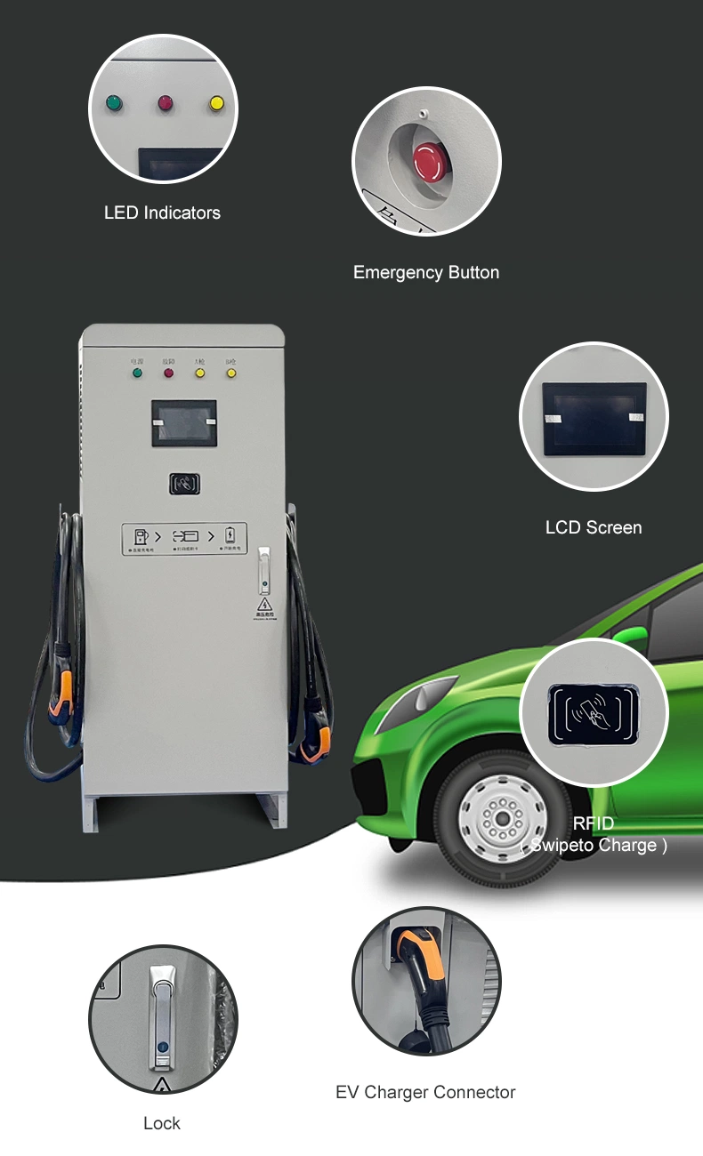 Commercial Public DC EV Fast Charging Stations 60kw 120kw 180kw CCS Ocpp Gbt Smart EV Charger