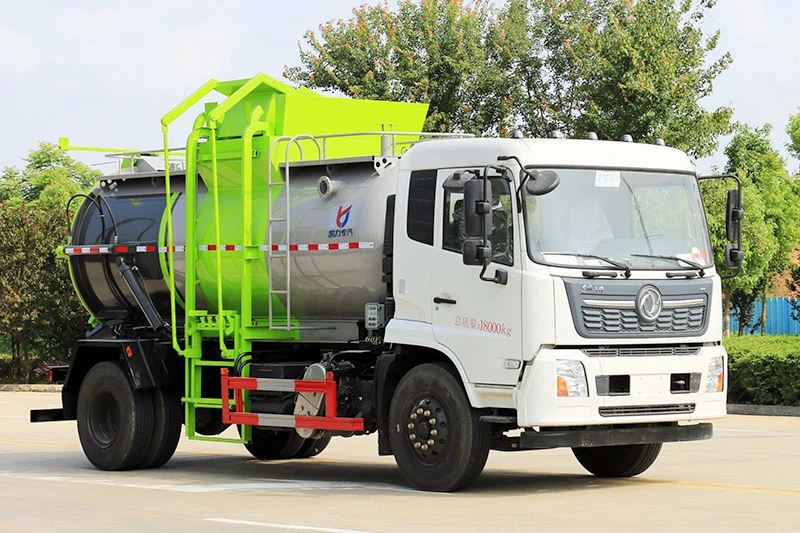 All-Closed Rear Loading Kitchen Garbage/Waste Collection Truck/Vehicle with Bin Tipper and Dumping