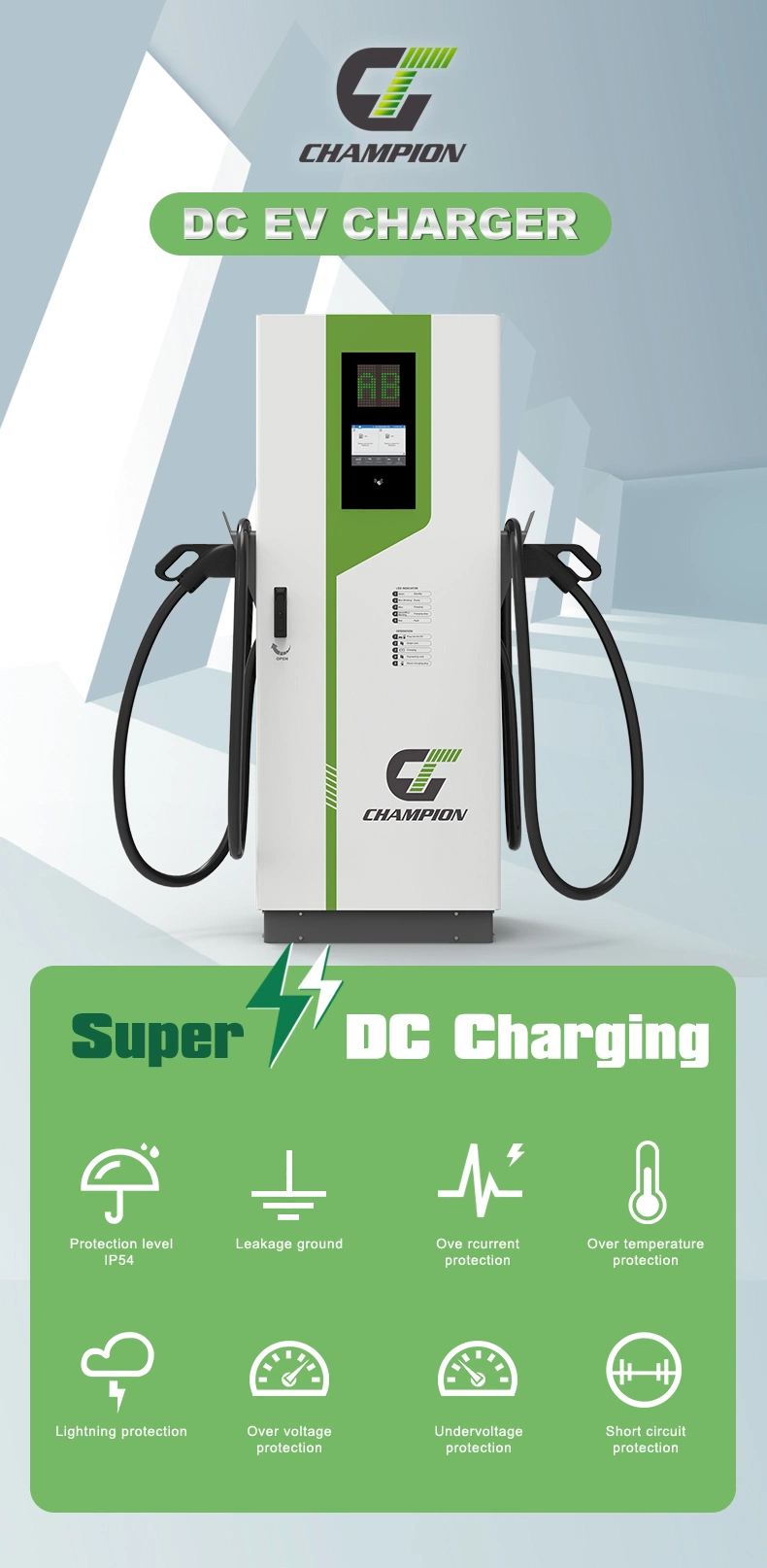 CCS 2 Fast EV Charger Manufacturer 60kw 120kw 150kw Commercial Electric Vehicle Charging Station