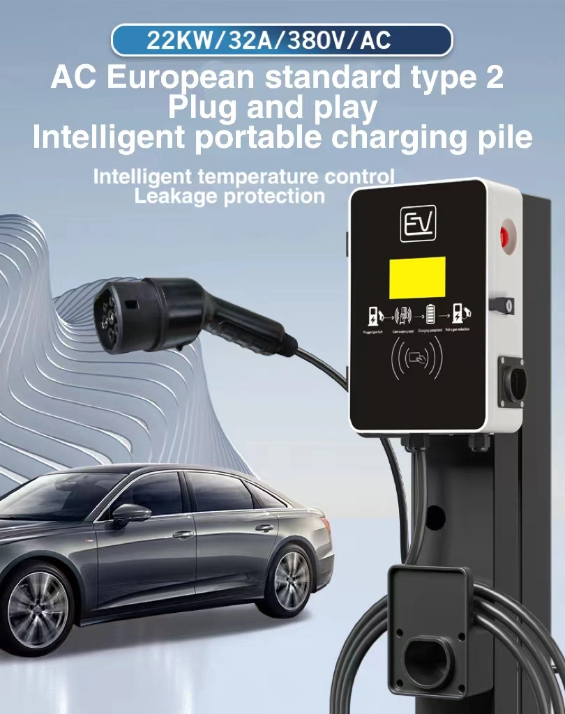 New Business EU Standard Electric Vehicle Charging Pile Wall Box 11kw Type 2 Charging Station, with CE Certificate to Facilitate The Charger for The Car at Home