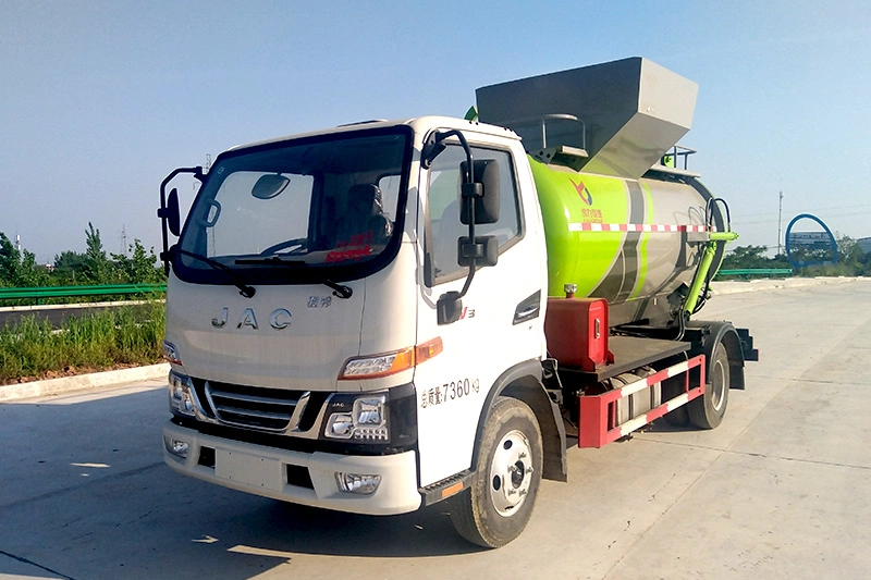 All-Closed Rear Loading Kitchen Garbage/Waste Collection Truck/Vehicle with Bin Tipper and Dumping