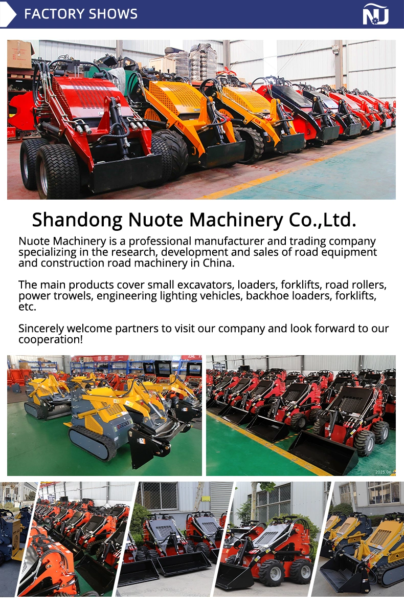 Free Shipping Chinese Skid Steer Loader CE Euro5 EPA Engine Kubota Skidsteer Loader Electric Diesel Loader