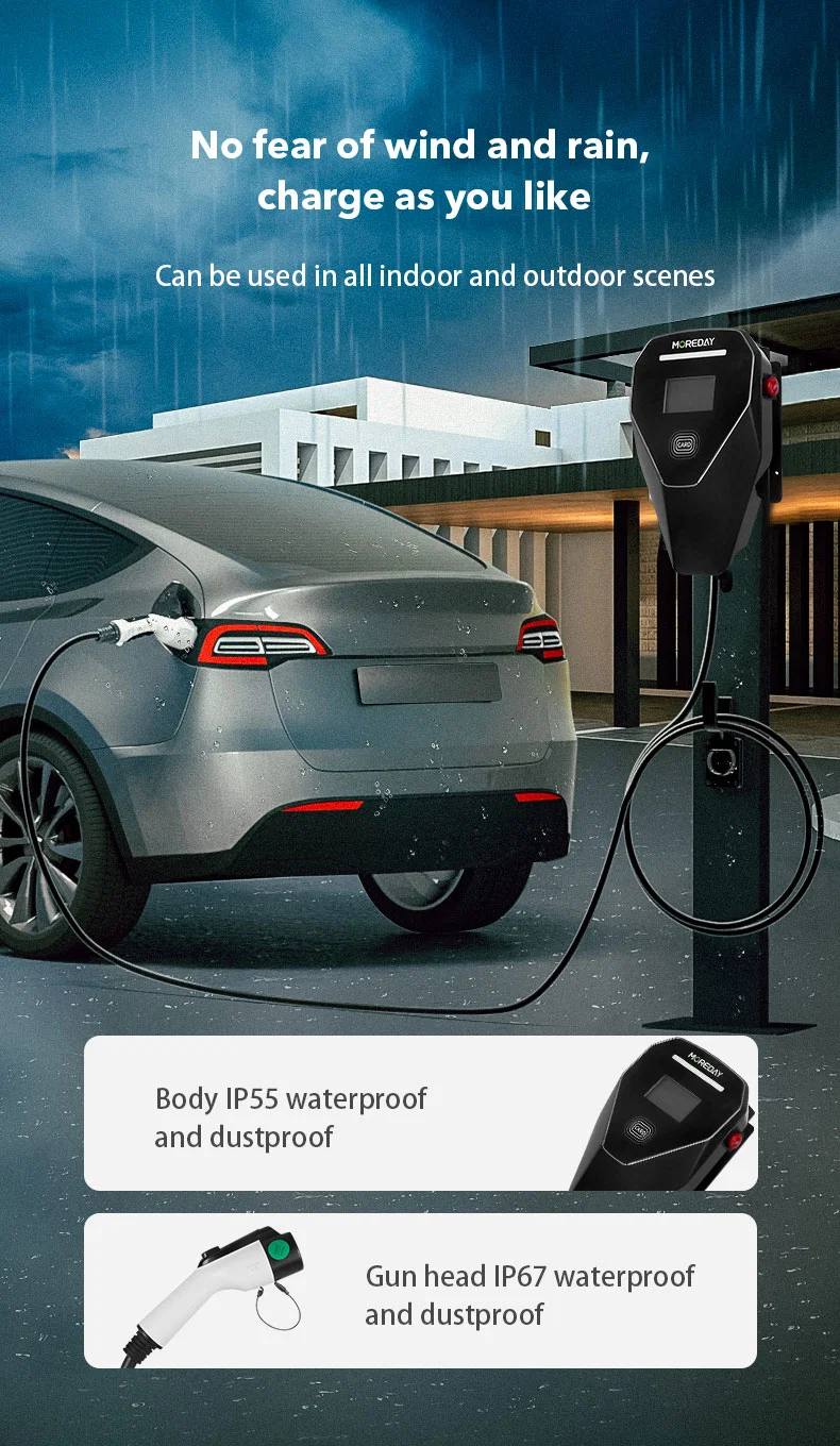 IP65 Waterproof Electric Vehicle Smart Home European Type 2 Car EV Charging Station 7kw 11kw 22kw 32A EV Charger Wallbox