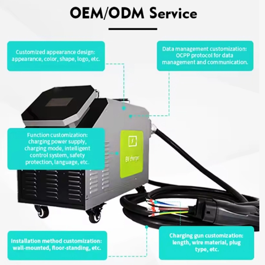 Electric Car Charger Station with IEC62196 Type2 Charging Plug