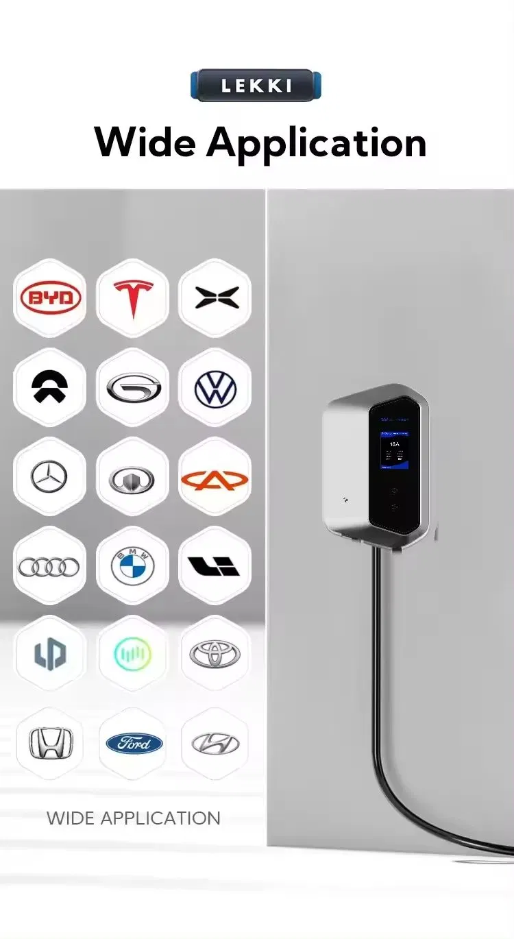 EV Charging Station 11kw Type 2 APP Electric Car Charger Wallbox with 32A Rated Current Output Power Options of 7kw 22kw