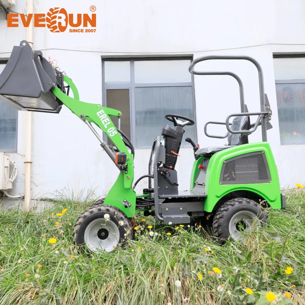 Everun Erel05 0.5ton New Farm Home Garden Mini Small Agricultural Wheel Powered Electric Battery Loader with CE EPA