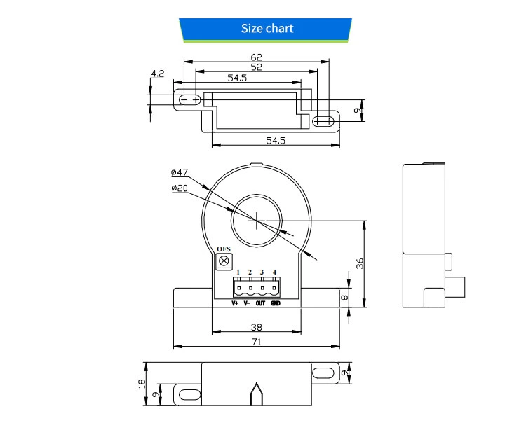 30mA Transducer Hall Effect Current Sensor