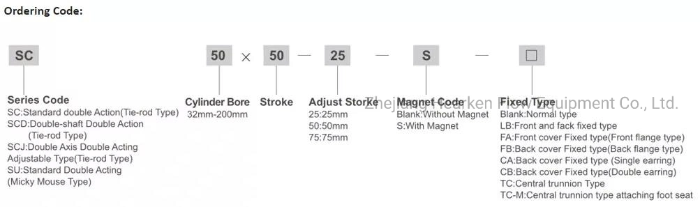 Manufacturer Direct Selling Instead Double Action of Aluminum Alloy Standard Sc Series Cylinder