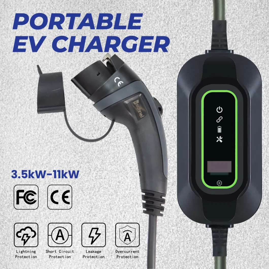 16A 3.5kw Portable EV Charger Smart Home for Tesla AC Electric Car Charger