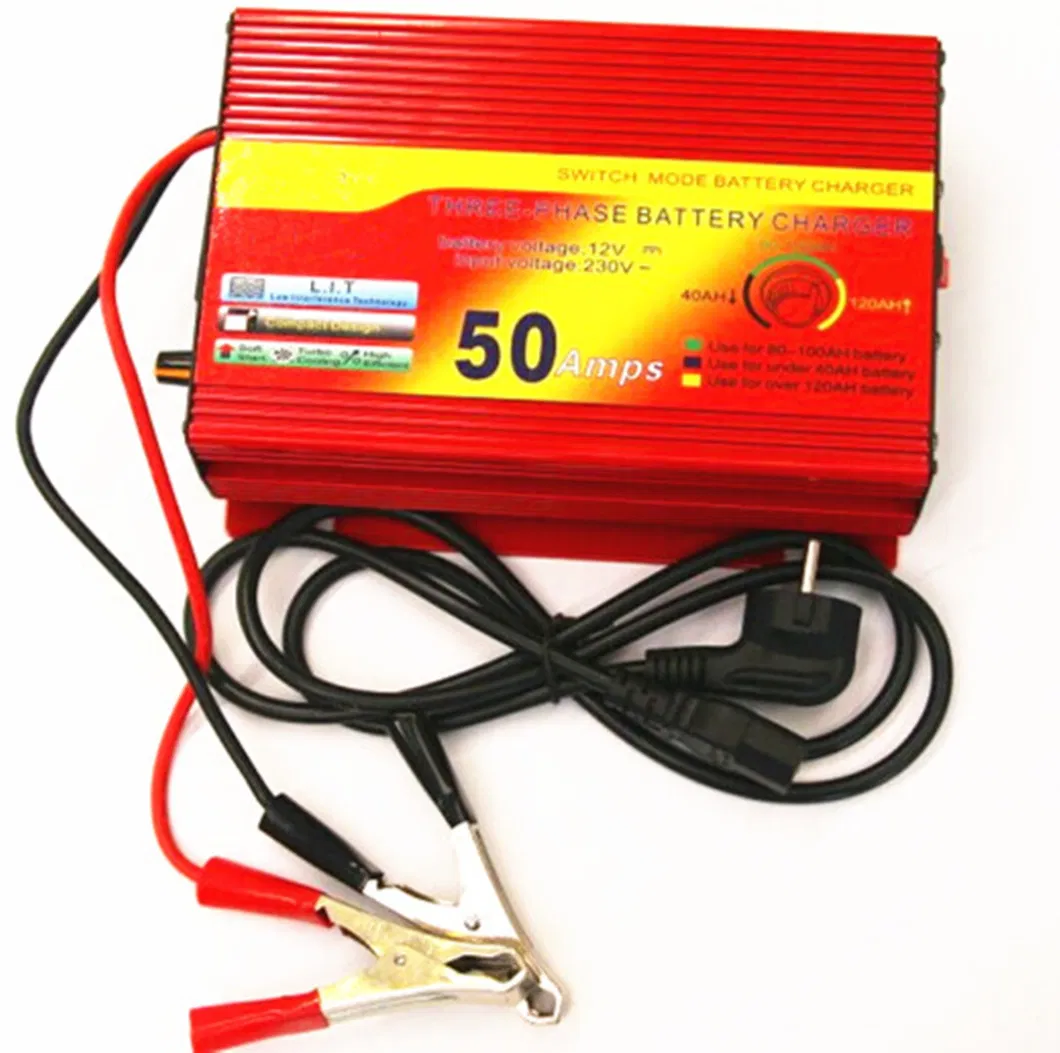 DC12V 50A solar battery charger with digital voltmeter