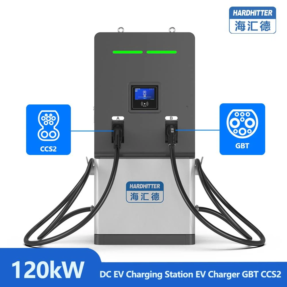 Hardhitter CE Certified 120kw DC EV Charger CCS2 Gbt Dual Guns Charging Pile Electric Vehicle EV Charging Stations