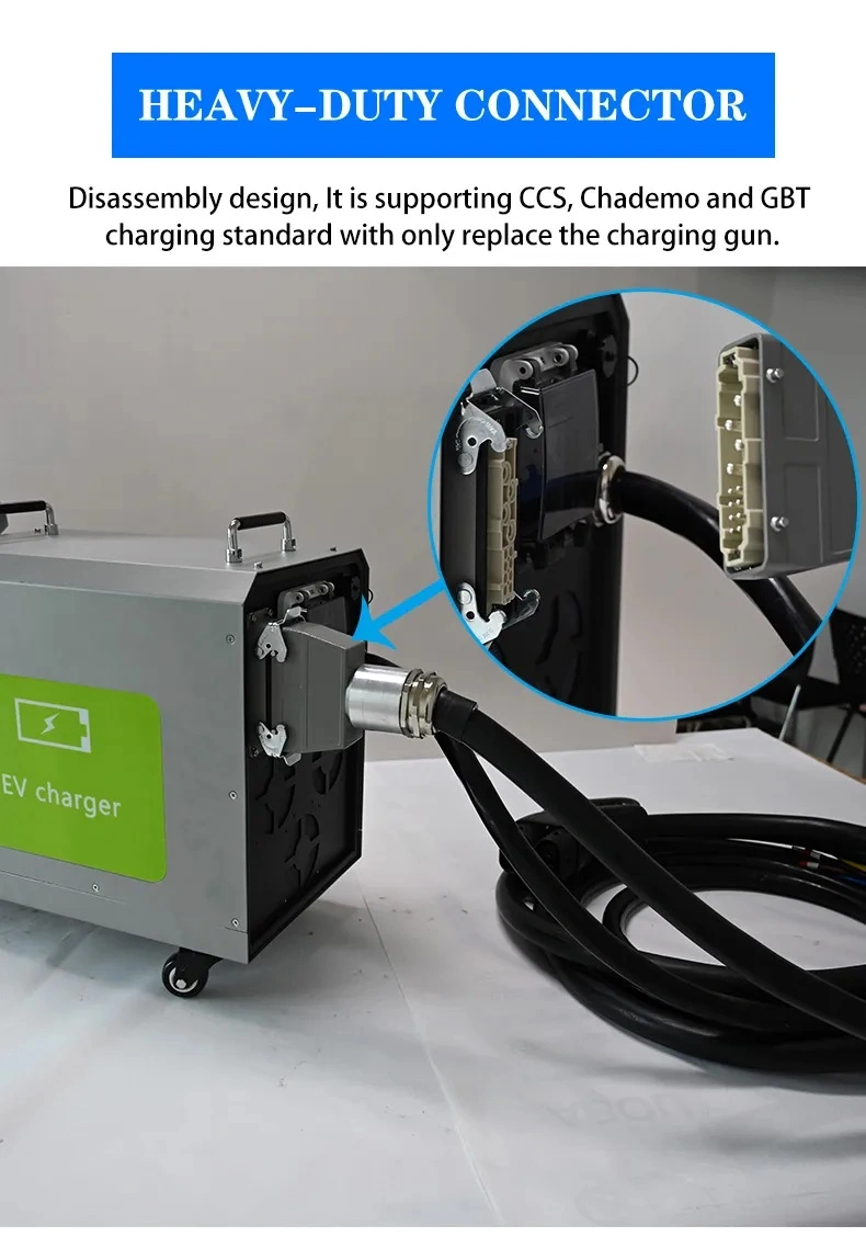 Movable 30kw DC Solar Gbt Fast Charging Station for Electric Vehicles