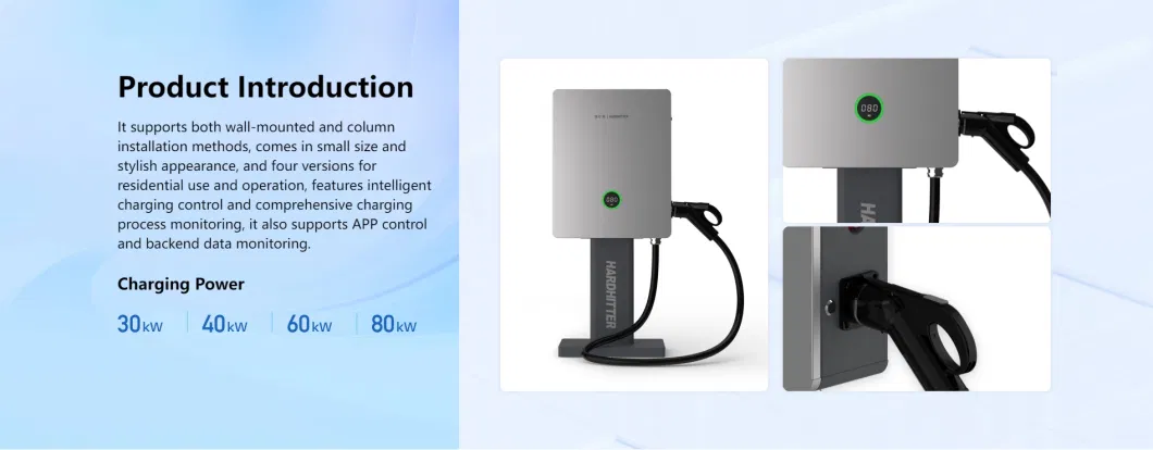 60kw 80kw DC Electric Car Charger EV Charging Points Stations Chargepoint Integrated Single Gun