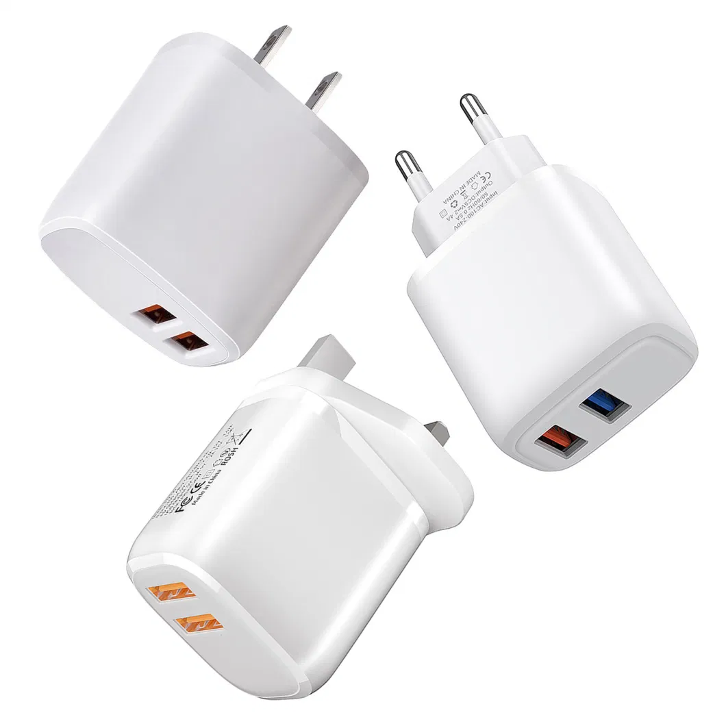 Quick Fast Charging Smartphone Charger for Samsung iPhone Fast 20W Home Phone Adapter QC3.0 USB Mobile Battery Charger Wholesale Quick Smartphone Charger