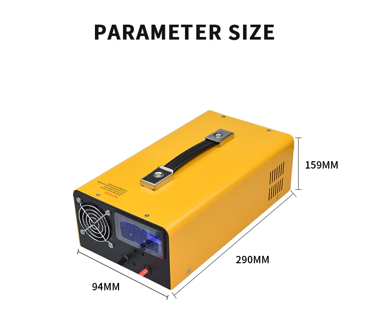 DC Battery Charger Three Element Lithium Battery Fast Charger for Electric Vehicles 12.6V 100A New Upgrade Full of Self Stop