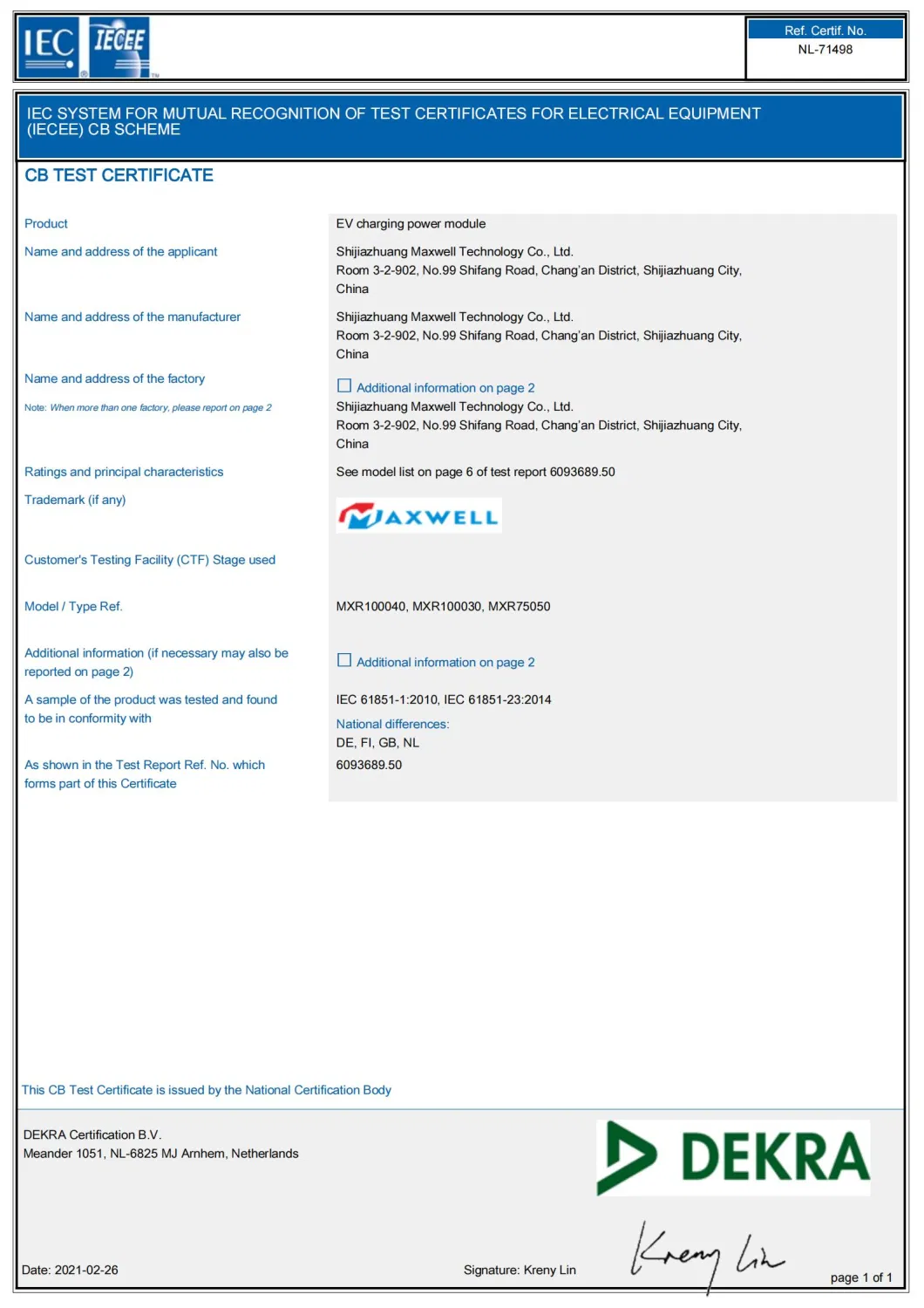 Maxwell 20kw&750V Super-Fast Charging in Direct Current EV Charger Module