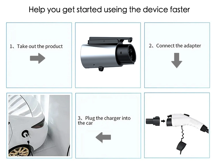 The Factory Supplies High Quality Model 1 Tesla Automotive Adapter Chargers and Home Portable Mini Charging Pile Adapters EV