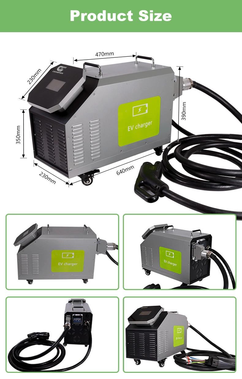 High Quality Smart DC EV Charger 20kw 30kw 40kw Gbt/CCS Mobile Fast EV Charging Station Optional Ocpp