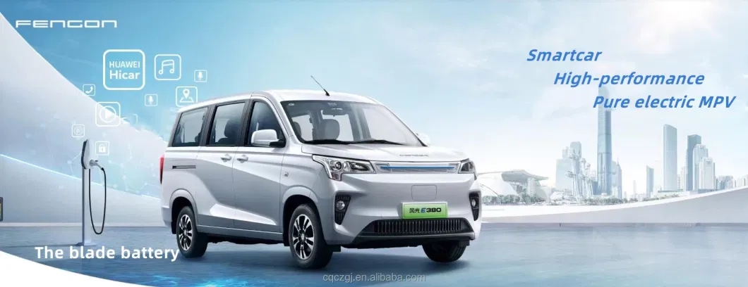 Dfsk Electric Minivan Fengon E380 Model Electric MPV Vehicles Fast Charging 310 Km 7/8 Seater Passenger Electric Van Vehicles