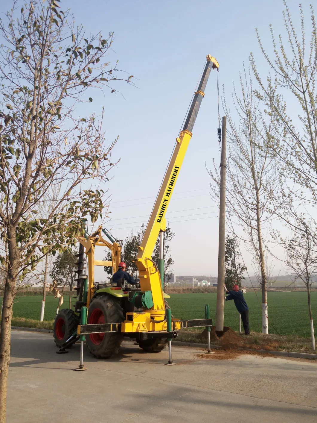 Pole Erection Machine Is a Tractor Operated Application, Designed Especially for Rural Electrification Work Hence Pit Designs and Dimensions Can Be Customized