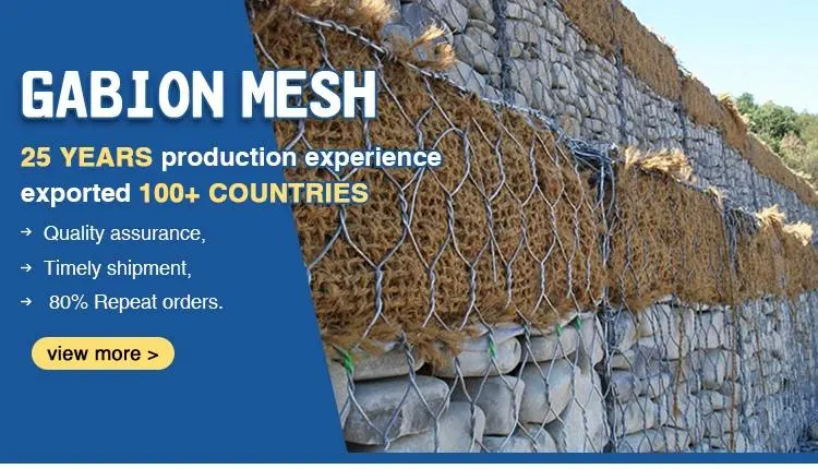 High Quality Hot Dipped Galvanized Retaining Wall Gabion Boxes Stone Cages Gabion Baskets Hexagonal Wire Mesh Gabion Box