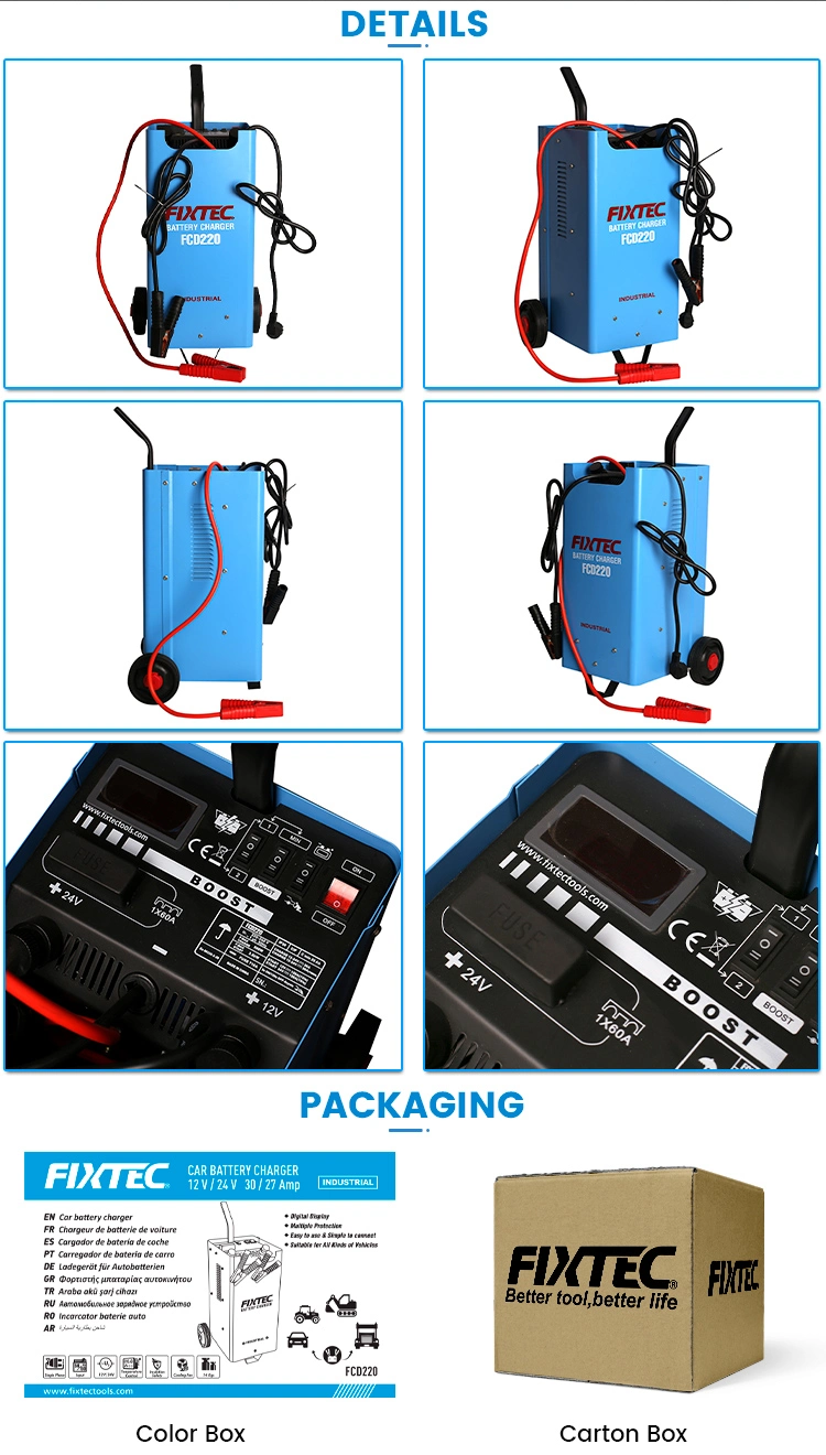 Fixtec 220-240V 50Hz Portable Battery Charger Electric Car Battery Charger for Electric Vehicle