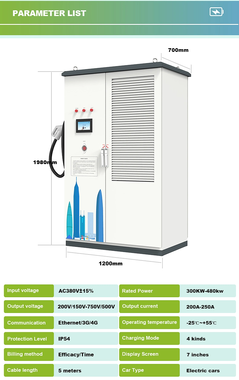 Commercial Public DC Bus EV Fast Charging Station 300kw 360kw 480kw CCS1 CCS2 Gbt Best Project Company Chademo EU UK Smart EV Charger for Truck