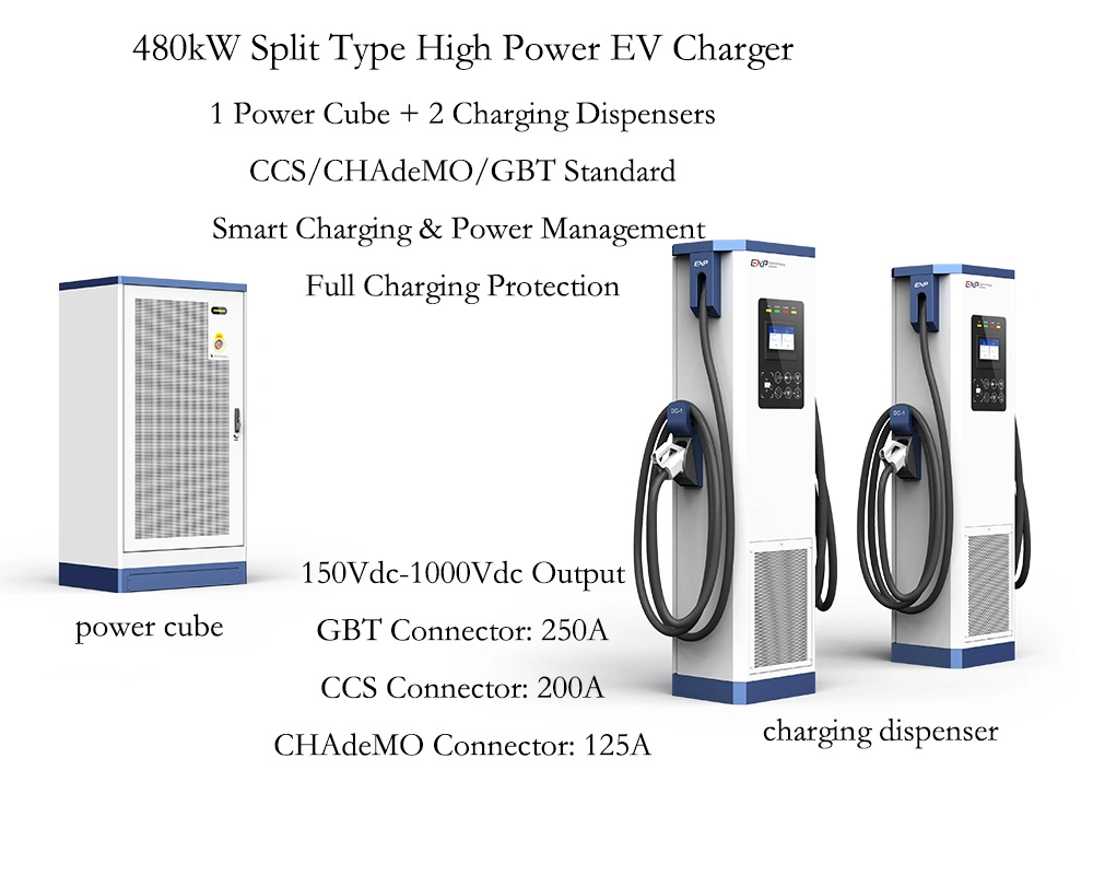 High Efficiency Cost Saving Split Type 480kw High Power Multi EV Charging Charger Station